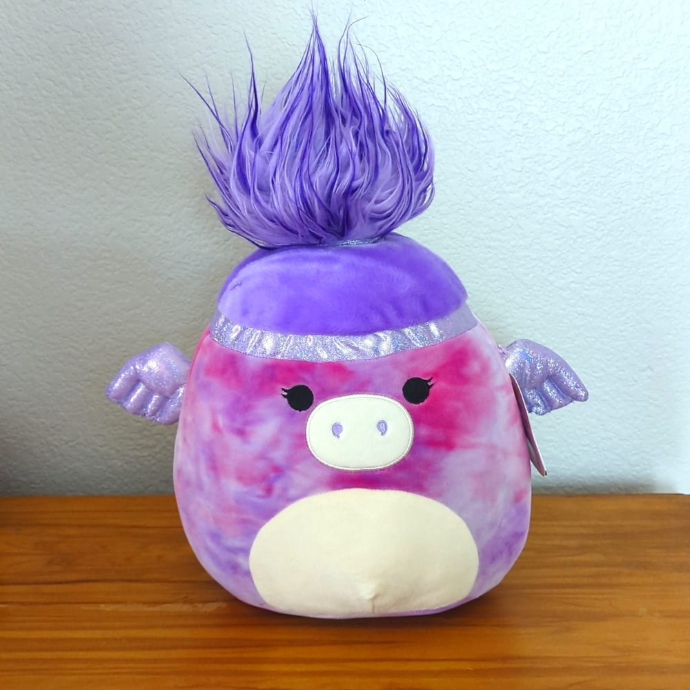 New With Tags Rare Squishmallow Squish Doos Willow The Pegasus Purple Tie Dye
